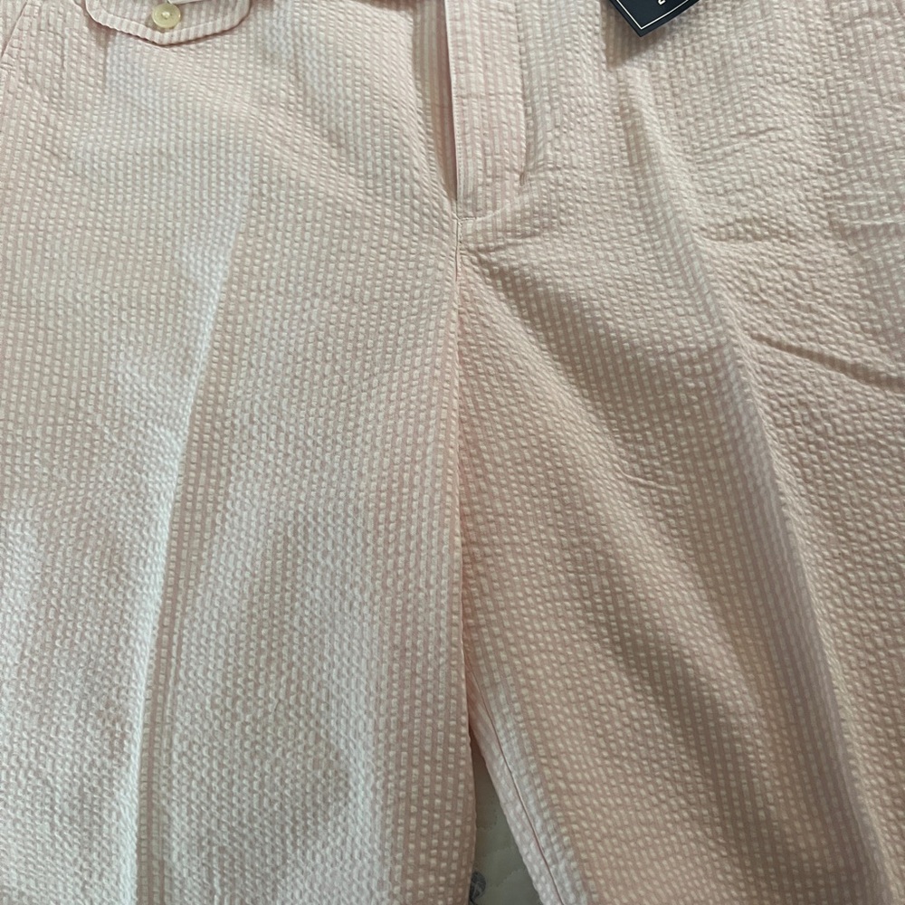 Ralph Lauren Light Pink and white stripe golf shorts
